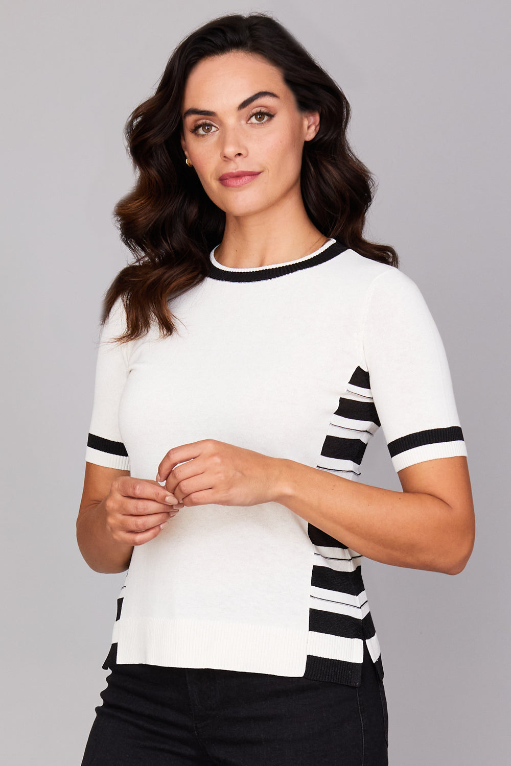 Luster Stripe Crew: FINAL SALE