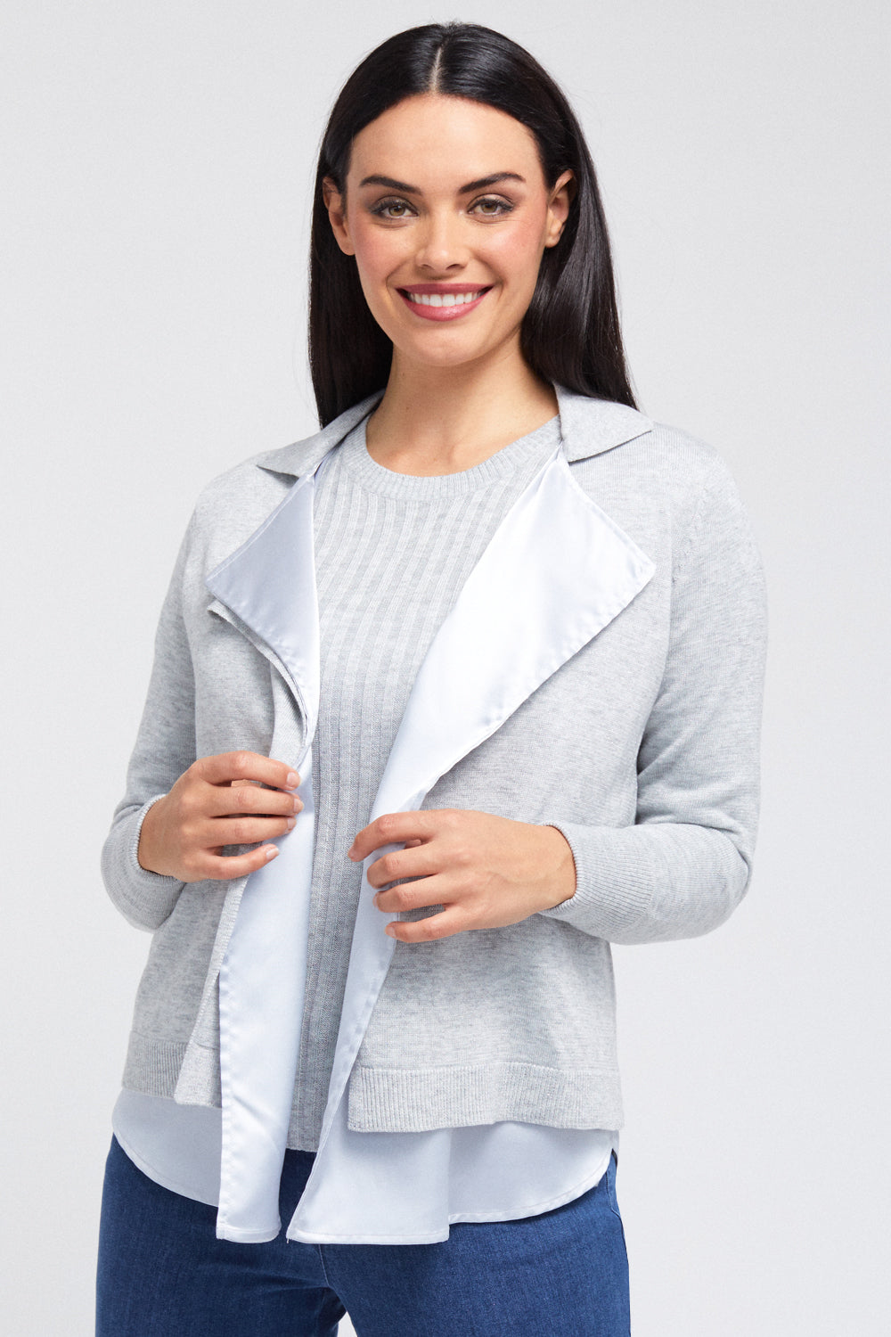 Cardigan w/ Layering - Shine &amp; Sparkle: FINAL SALE
