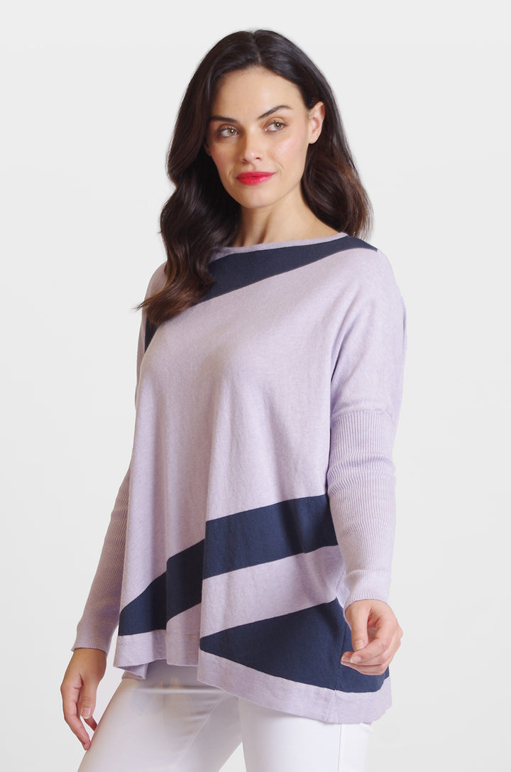 Ribbed Sleeve Color Block: FINAL SALE