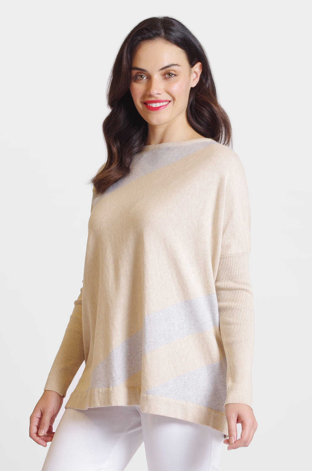 Ribbed Sleeve Color Block: FINAL SALE