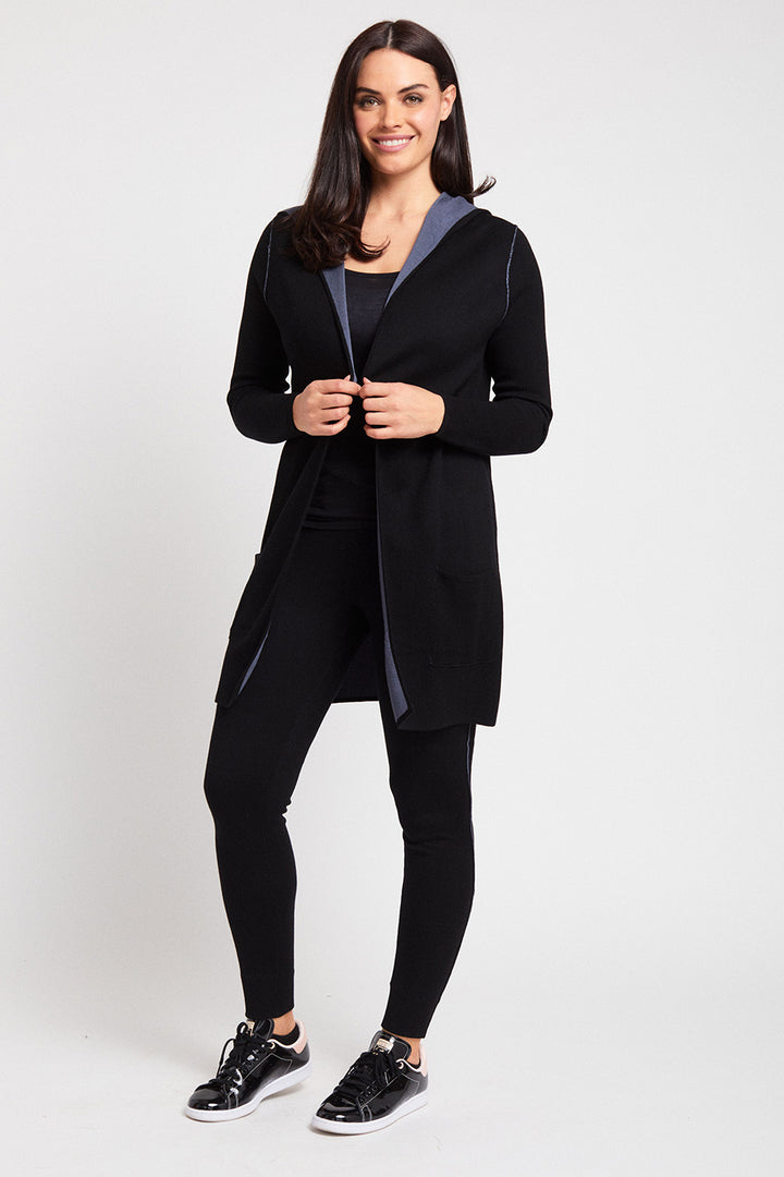 Hoody Cardigan - Shadow Knits- FINAL SALE