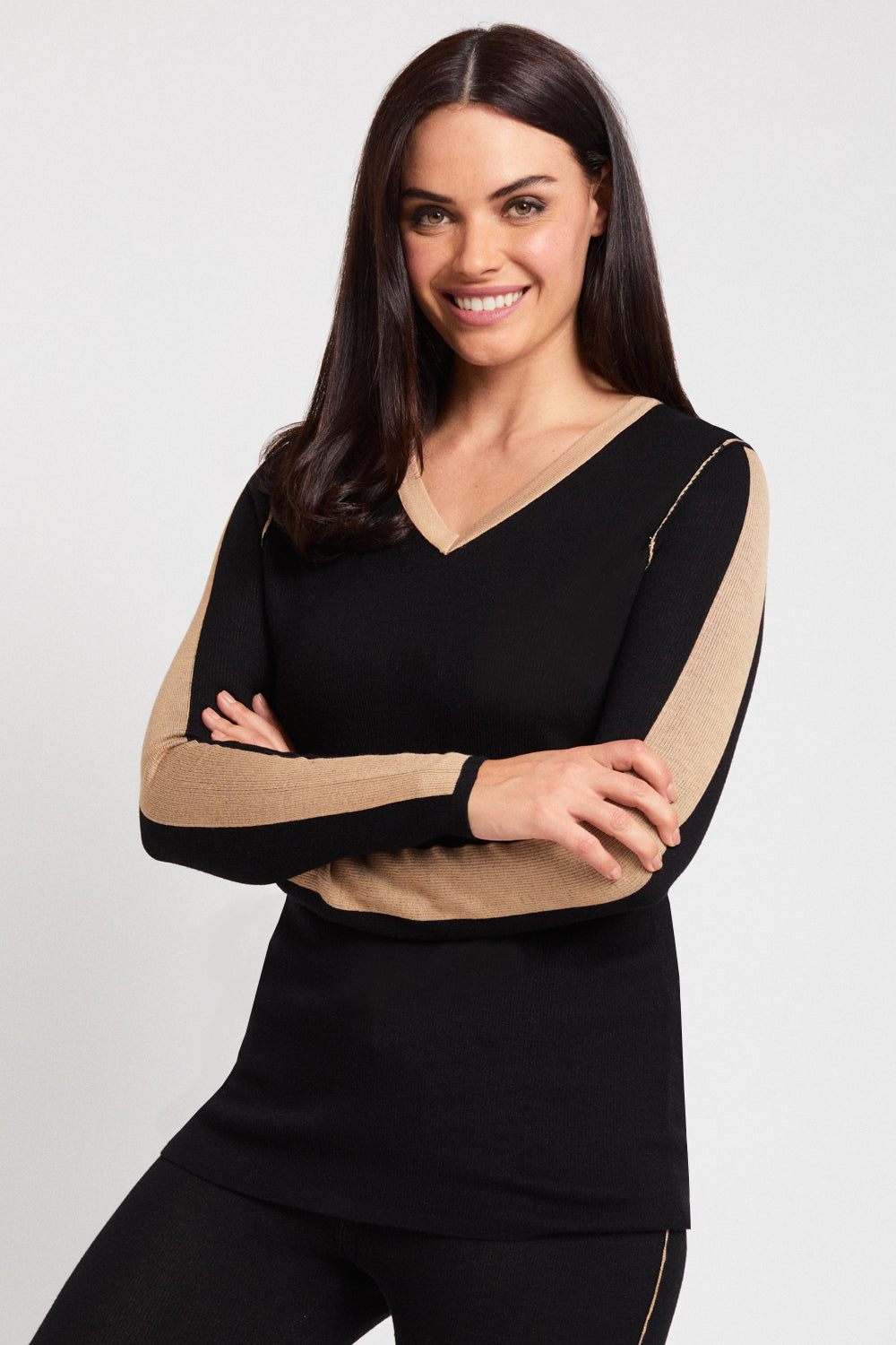 V-Neck Colorblock - Shadow Knits: FINAL SALE