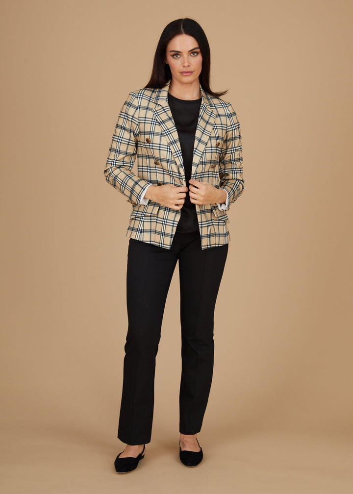 Steely 1 Button DB Jacket - Bur Plaid: FINAL SALE