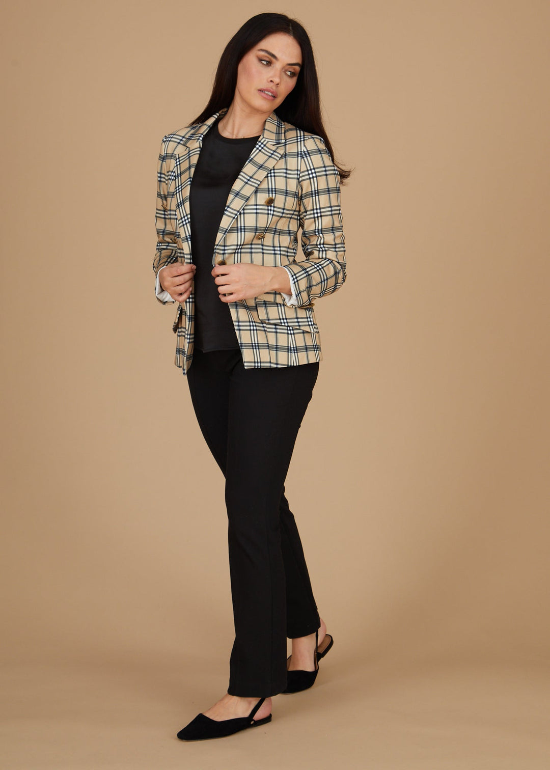 Steely 1 Button DB Jacket - Bur Plaid: FINAL SALE