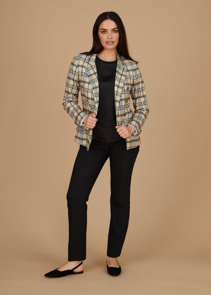 Steely 1 Button DB Jacket - Bur Plaid: FINAL SALE