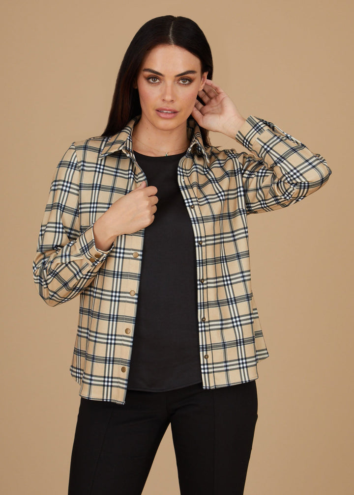 Kyle Snap Shirt - Bur Plaid: FINAL SALE
