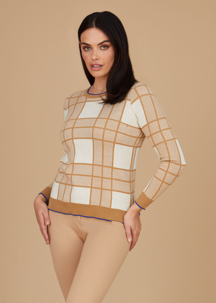 Plaid Crewneck Sweater: FINAL SALE