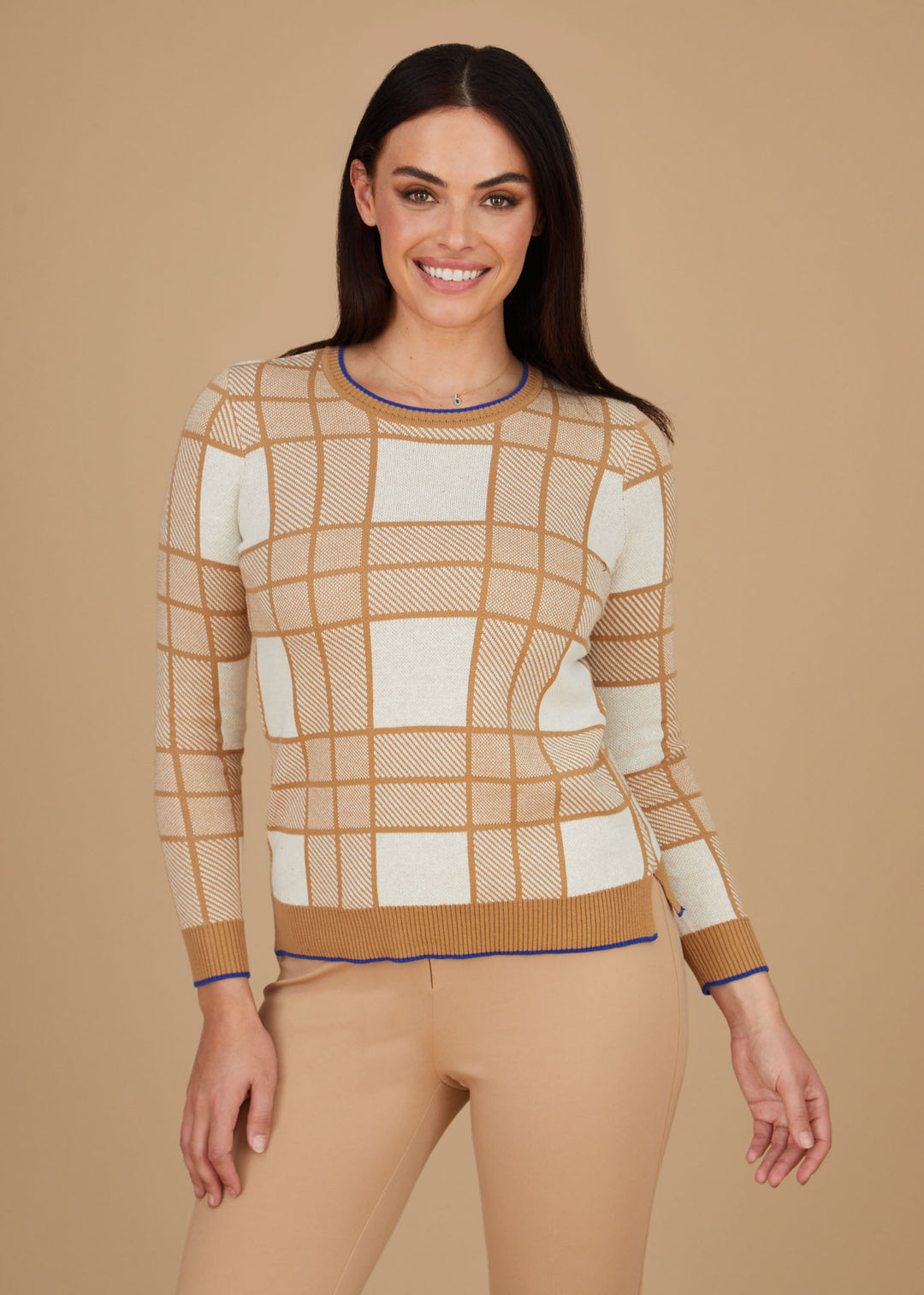 Plaid Crewneck Sweater: FINAL SALE